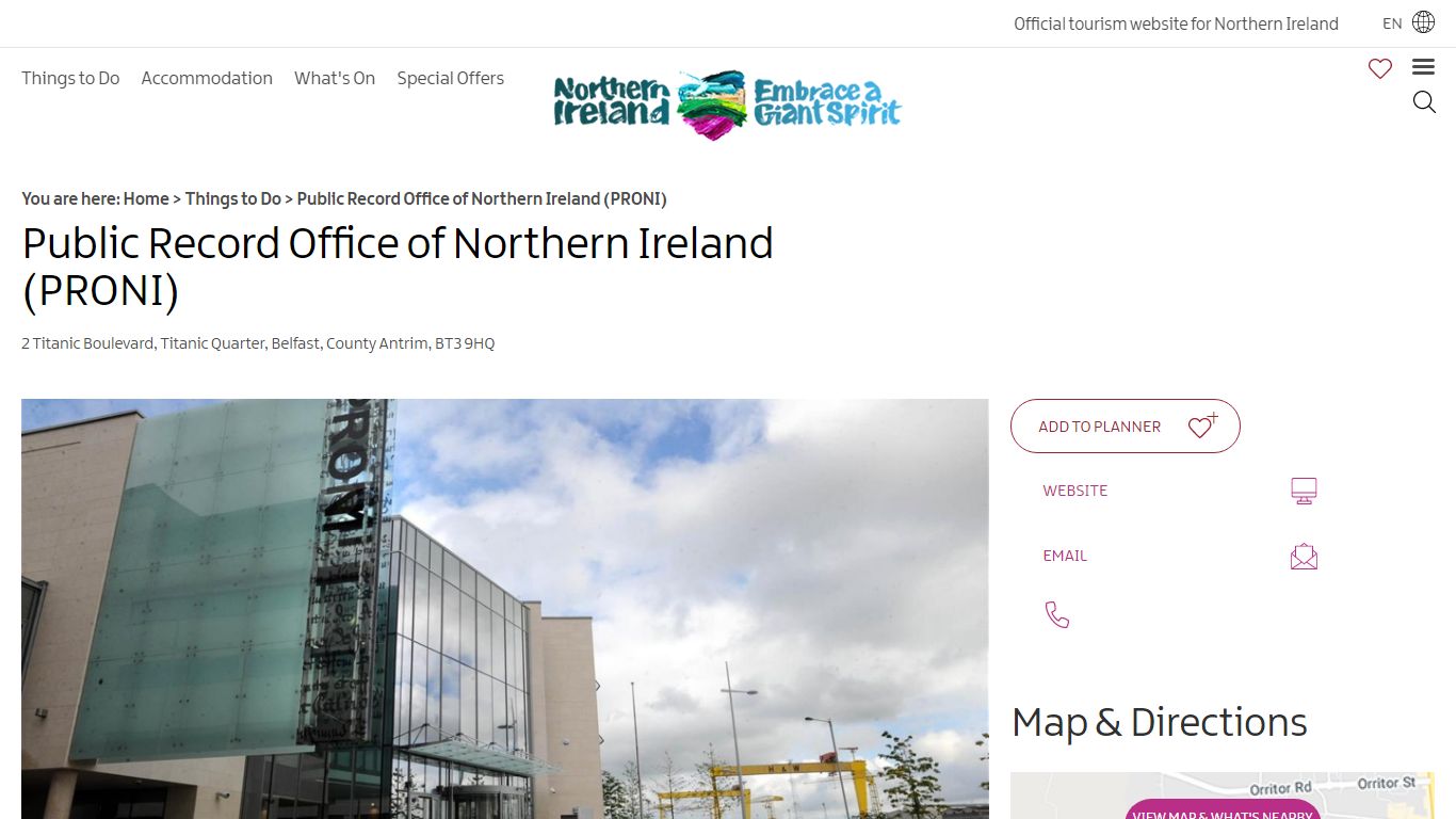 Public Record Office of Northern Ireland (PRONI) - Belfast